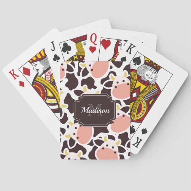 Baraja De Cartas Patrón de vaca circular (Reverso)