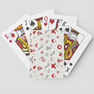 Baraja De Cartas Patrón de vacaciones de Navidades Santa Cuadros