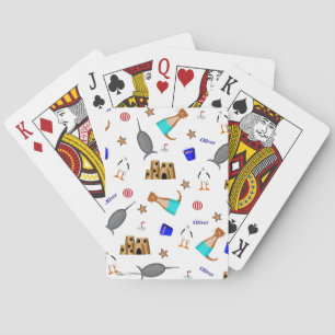 Baraja De Cartas Patrón de vacaciones de verano en la playa de Oliv