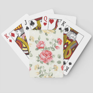 Baraja De Cartas Patrón elegante de papel tapiz de rosas rosas rosa