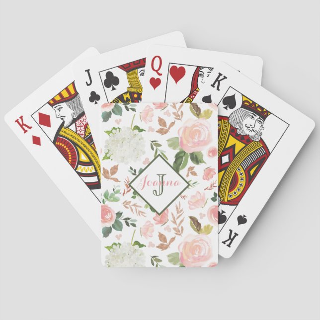 Baraja De Cartas Patrón floral (Reverso)