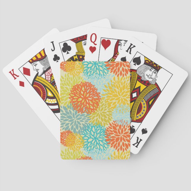 Baraja De Cartas Patrón floral 3 (Reverso)