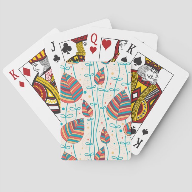 Baraja De Cartas Patrón floral 5 (Reverso)