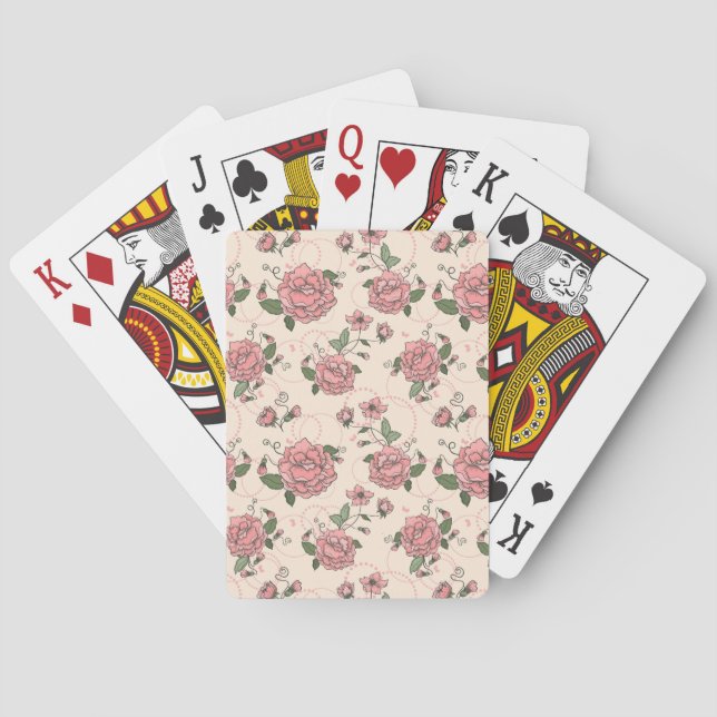 Baraja De Cartas Patrón floral 5 (Reverso)