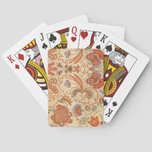 Baraja De Cartas Patrón floral antiguo de Chintz Paisley