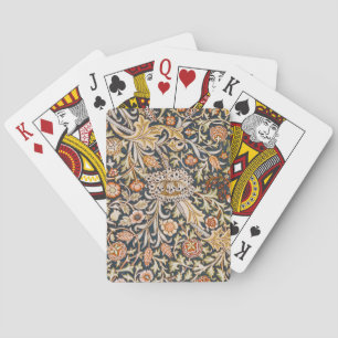 Baraja De Cartas Patrón floral azul vintage Trent de William Morris