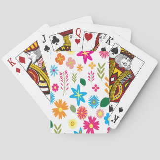 Baraja De Cartas Patrón Floral Colorido