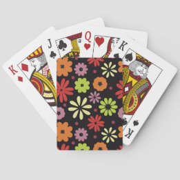Baraja De Cartas Patrón floral continuo otoñal
