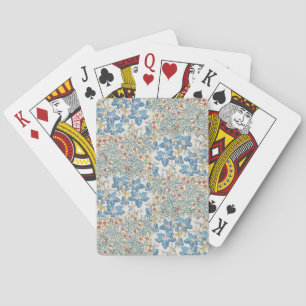 Baraja De Cartas Patrón Floral de Geranio Silvestre Art Nouveau Ant