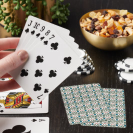 Baraja De Cartas Patrón floral de tortuga marina tropical | Océano 