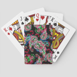 Baraja De Cartas Patrón Floral Paisley, Origen Étnico.