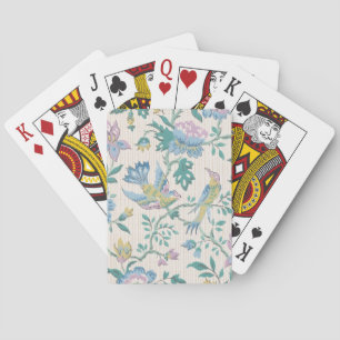 Baraja De Cartas Patrón Floral Pastel de Pájaro Vintage Chinoiserie