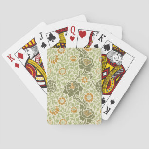 Baraja De Cartas Patrón Floral Verde de William Morris Grafton