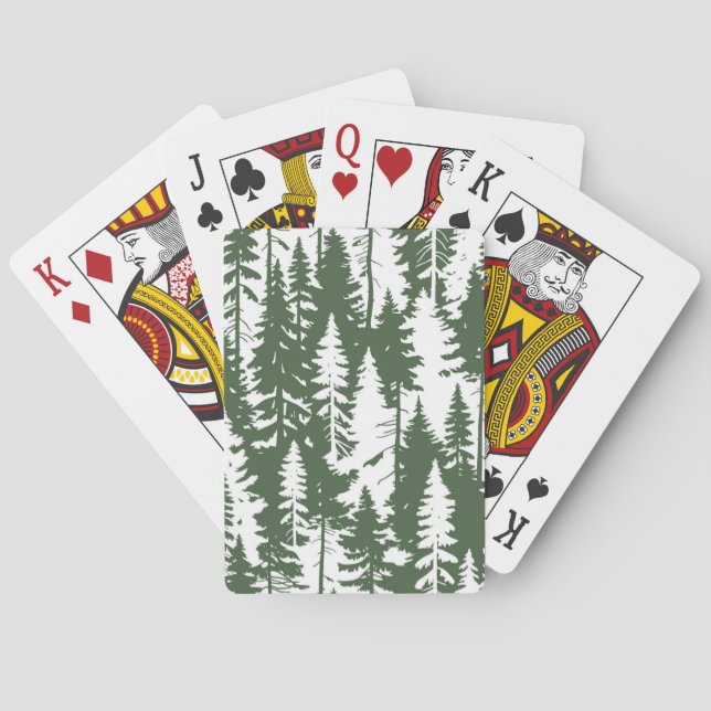 Baraja De Cartas Patrón forestal de Woodland (Reverso)