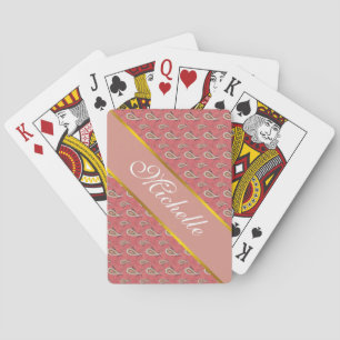 Baraja De Cartas Patrón Foxglove Petal Paisley