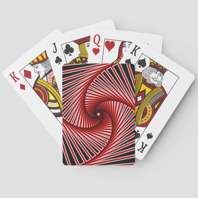 Baraja De Cartas Patrón fractal espiral (Reverso)