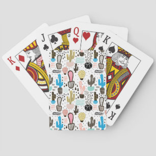 Baraja De Cartas Patrón geométrico Cactus moderno