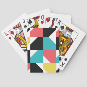 Baraja De Cartas Patrón geométrico colorido, moderno, moderno y div