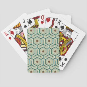 Baraja De Cartas Patrón geométrico con hexágonos entrelazados