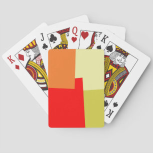 Baraja De Cartas Patrón geométrico de color retro #3