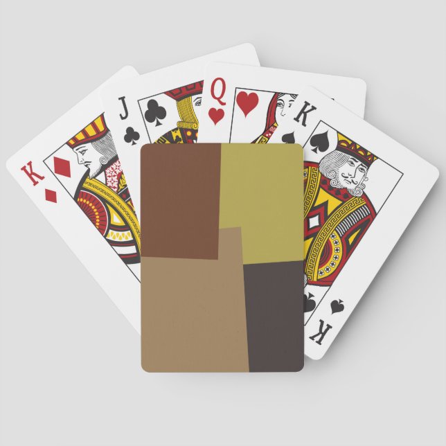 Baraja De Cartas Patrón geométrico de color retro #6 (Reverso)
