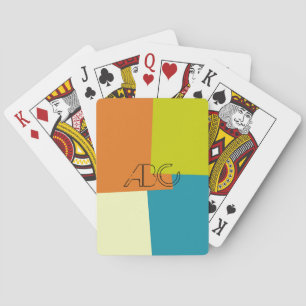 Baraja De Cartas Patrón geométrico de color retro moderno