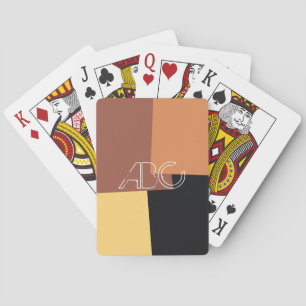 Baraja De Cartas Patrón geométrico de color retro moderno #6