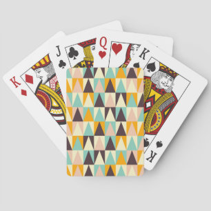 Baraja De Cartas Patrón geométrico de triángulos multicolores