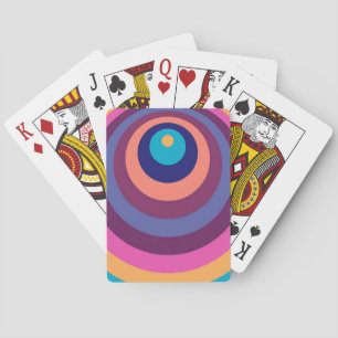 Baraja De Cartas Patrón geométrico moderno de rayas divertidas y co