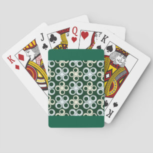 Baraja De Cartas Patrón Geométrico Retro de Círculos