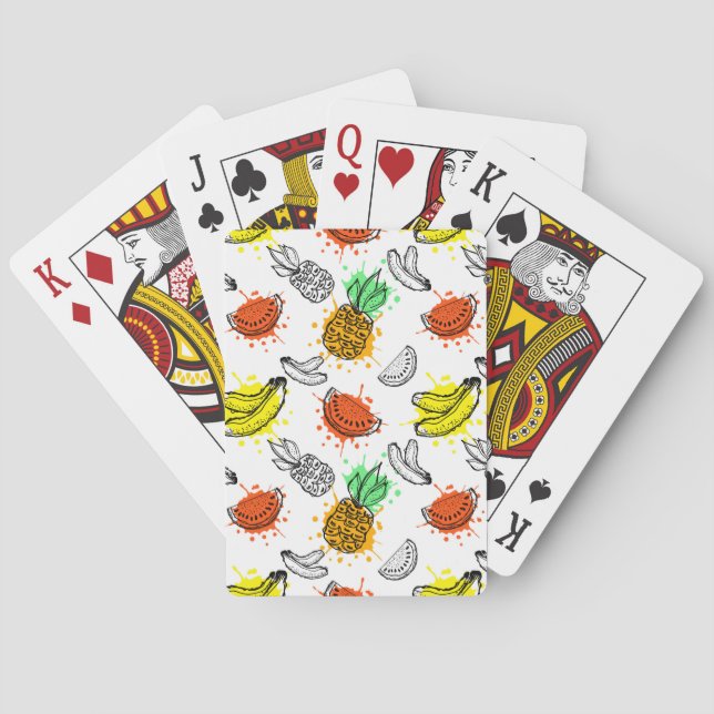 Baraja De Cartas Patrón gráfico vectorial sin soldadura (Reverso)