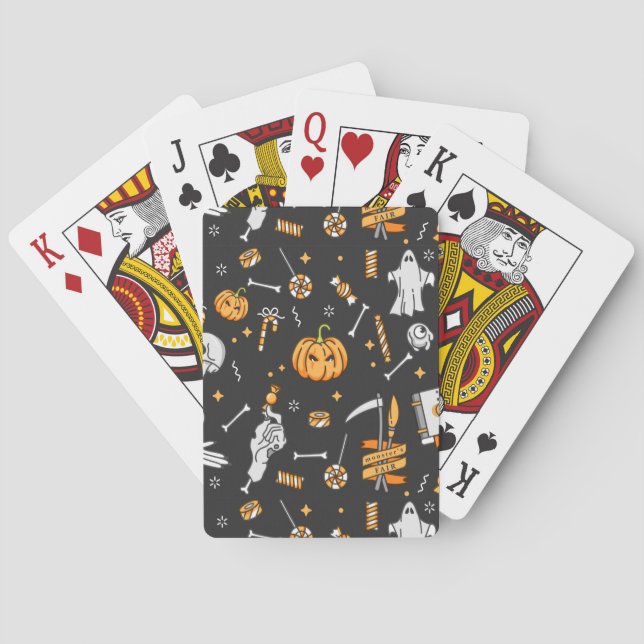 Baraja De Cartas Patrón Halloween 2 (Reverso)