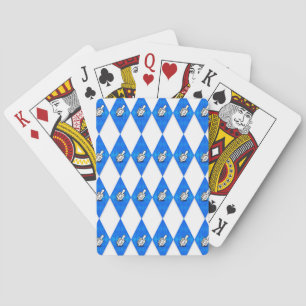 Baraja De Cartas Patrón Hanukkah Dreidel Argyle