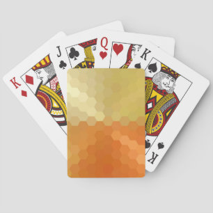 Baraja De Cartas Patrón hexagonal amarillo y Naranja sin soldadura