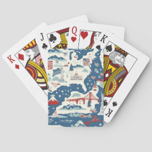 Baraja De Cartas Patrón histórico estadounidense vintage (2)