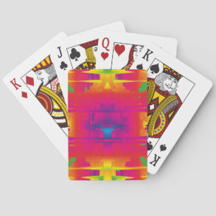 Baraja De Cartas Patrón Indio de Color Vibrante Festivo