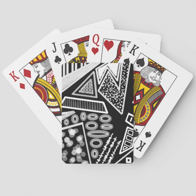 Baraja De Cartas Patrón inspirado en la moda B Y W Runway (Reverso)