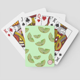 Baraja De Cartas Patrón Kawaii Kiwi Slice