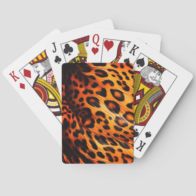 Baraja De Cartas Patrón Leopard (Reverso)