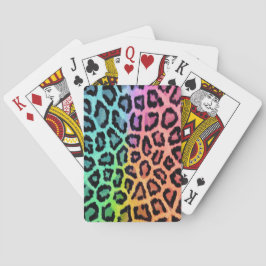 Baraja De Cartas Patrón Leopardo colorido de moda