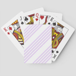 Baraja De Cartas Patrón Lilac púrpura y blanco de cinco rayas