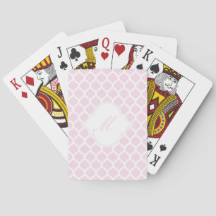 Baraja De Cartas Patrón marroquí rosado con tarjetas de reproducció