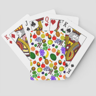 Baraja De Cartas Patrón Medley de frutas dibujado a mano