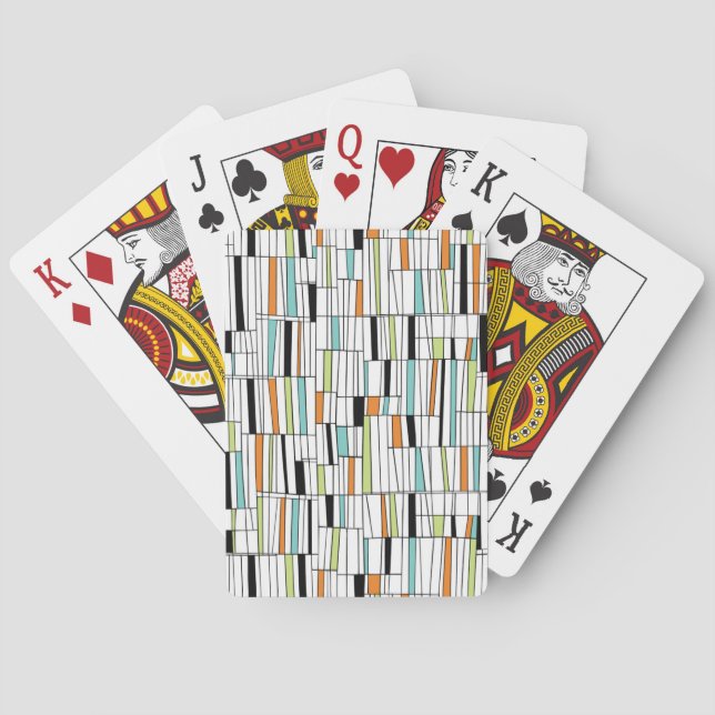 Baraja De Cartas Patrón moderno del Siglo Medio (Reverso)