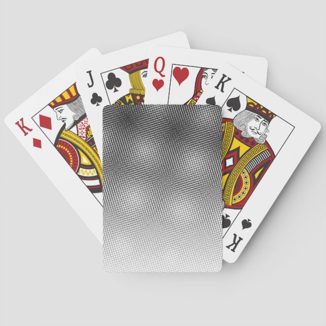 Baraja De Cartas Patrón moiré negrita Gradiente negro y blanco (Reverso)
