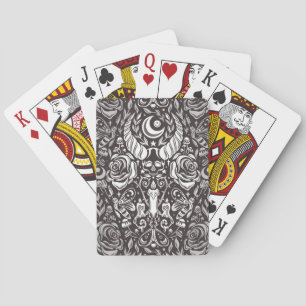 Baraja De Cartas Patrón monocromo gótico