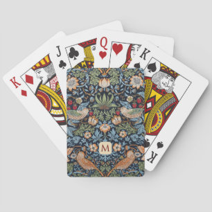 Baraja De Cartas Patrón Morris Strawberry Thief con Monograma