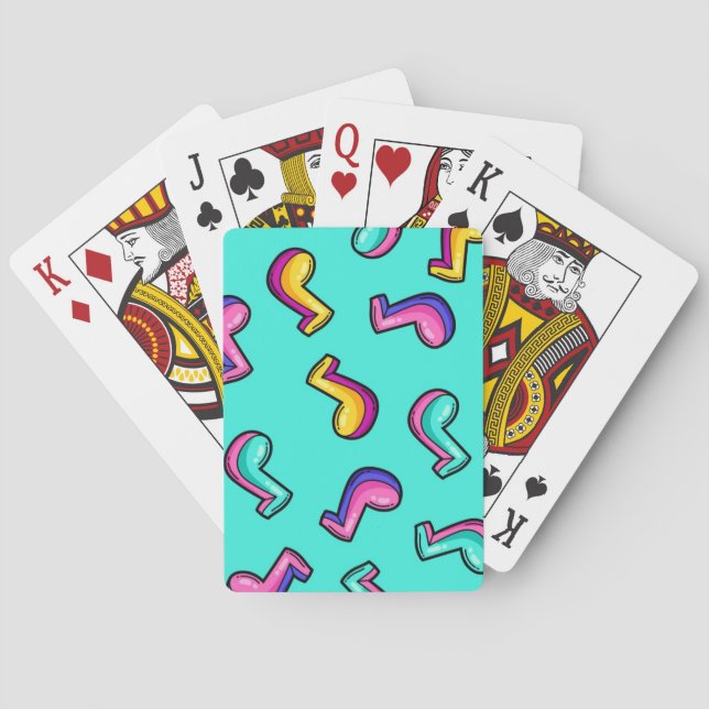 Baraja De Cartas Patrón musical (Reverso)