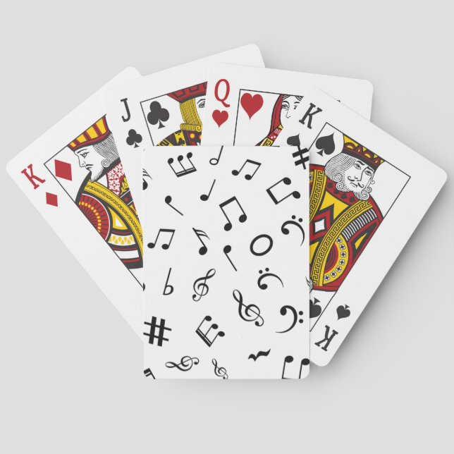 Baraja De Cartas Patrón musical (Reverso)