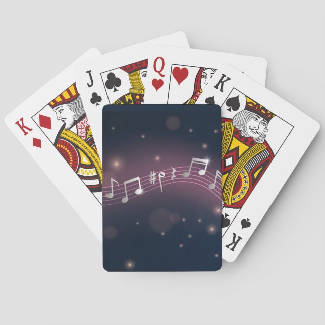 Baraja De Cartas Patrón musical (Reverso)